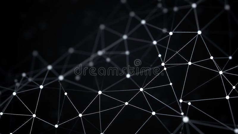 Abstract Geometric Network Background A Complex Visualization of Data Connections in a Modern Digital Design royalty free illustration