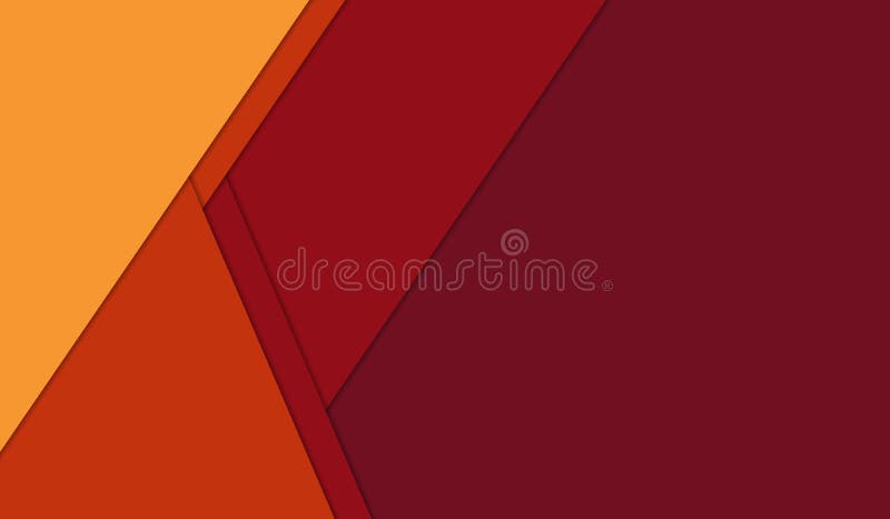 Abstract geometric orange red and yellow material design background