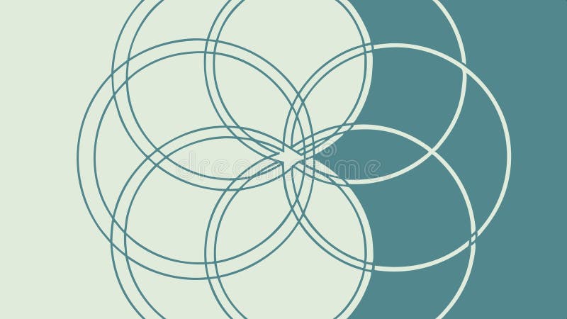 Abstract geometric overlapping circles, decorative pattern element vector design Generative AI vector illustration