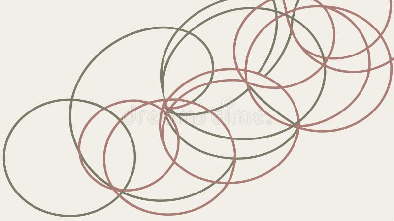 Abstract geometric overlapping circles, decorative pattern element vector design Generative AI royalty free illustration