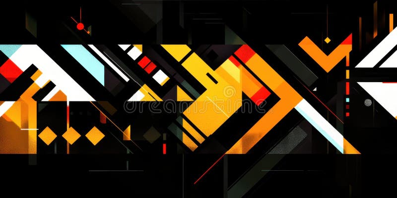 Abstract geometric pattern with colorful shapes and lines royalty free stock photography