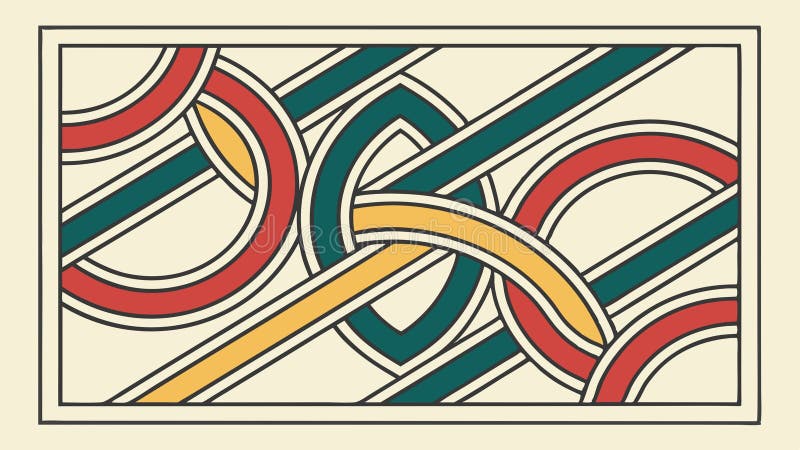 Abstract geometric pattern design element, vector design Generative AI stock illustration