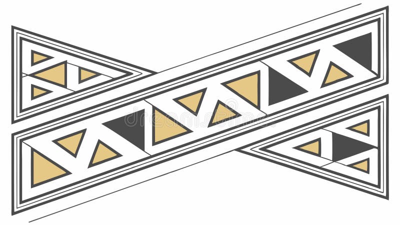Abstract Geometric Pattern Design, Modern Graphic Element, vector design Generative AI royalty free illustration