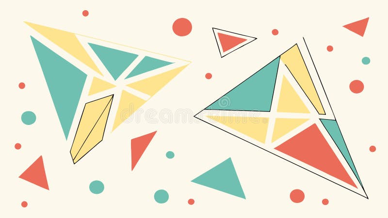 Abstract geometric pattern design, vector design Generative AI stock illustration