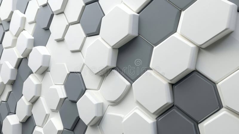 Abstract geometric pattern with hexagons in a modern technology design royalty free illustration