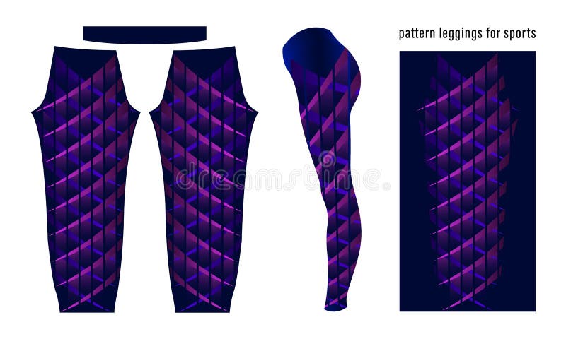 Abstract geometric pattern leggings for sports template vector