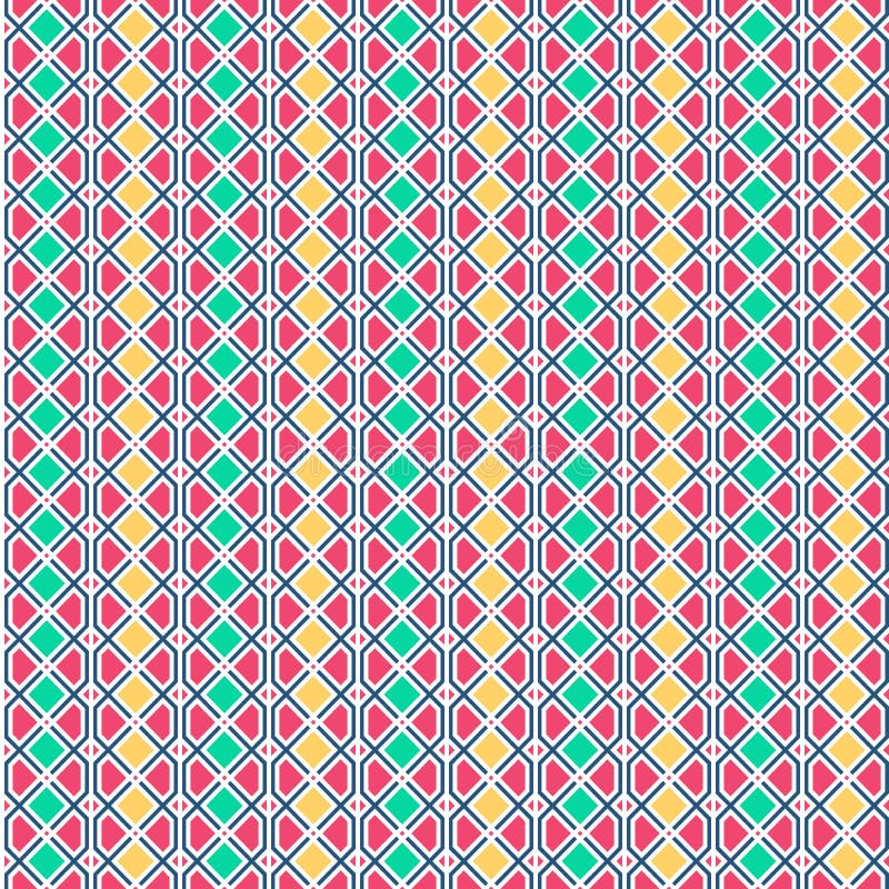 Abstract geometric pattern with lines. A seamless vector background. Graphic modern pattern in yellow, pink, green color royalty free illustration Abstract geometric pattern with lines. A seamless vector background. Graphic modern pattern in yellow, pink, green color royalty free illustration