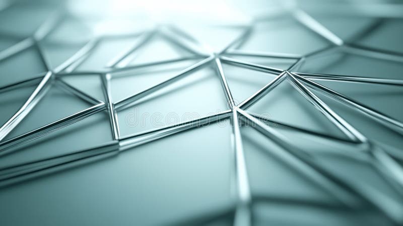 Abstract geometric pattern with metallic lines and soft lighting, AI royalty free stock images