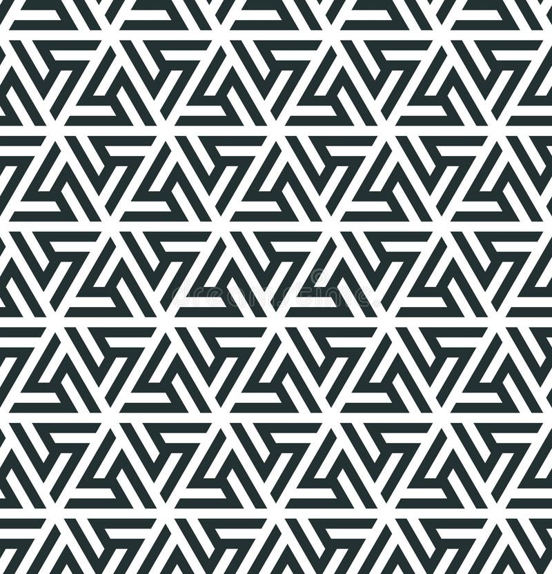 Pattern of a triangular ornament for creating an endless background stock illustration