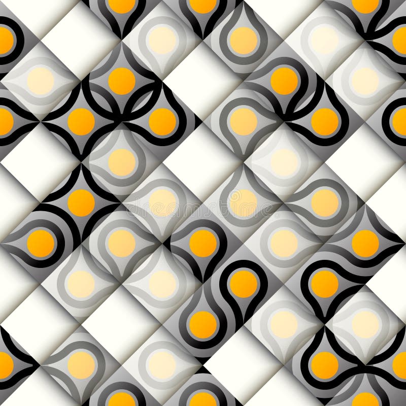 Abstract geometric pattern with relief effect