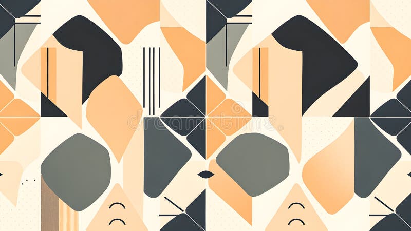 Abstract geometric pattern in retro style Seamless vector background vector illustration