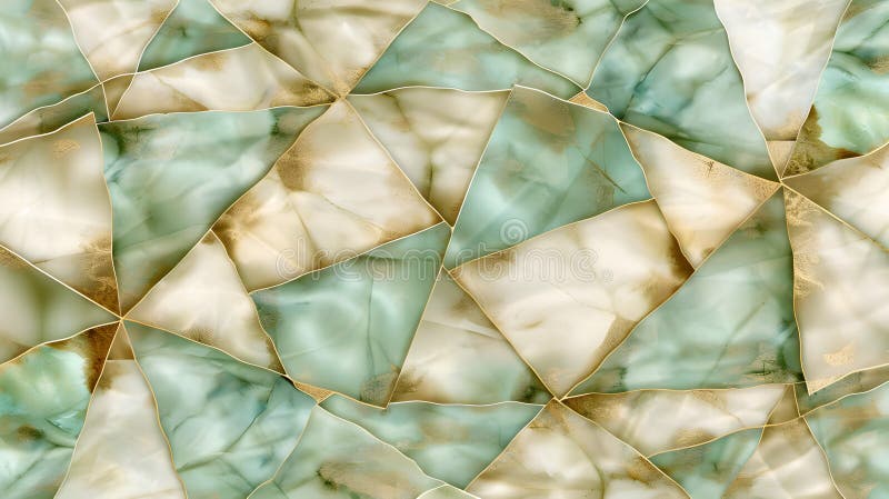 Abstract geometric pattern with soft colors and golden accents ilustração do vetor