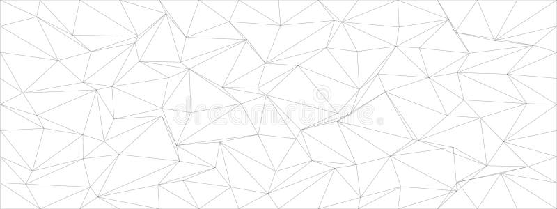 Abstract geometric pattern with triangular shapes and chaotic lines for modern design background royalty free illustration
