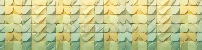 Abstract geometric pattern with yellow and green shapes royalty free illustration