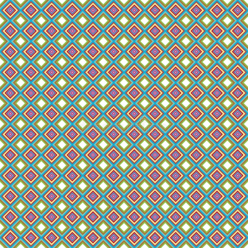 Diamonds Tiles Grid Mesh Geometric Plaid Checkered Colorful Seamless