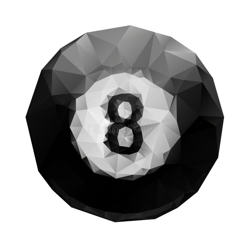 Abstract geometric polygonal 8 ball billiards.