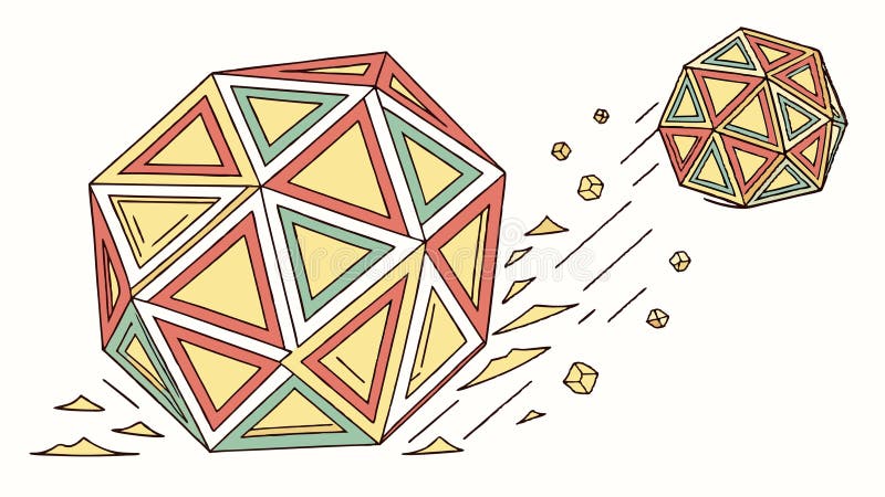 Abstract Geometric Polyhedron Shape, vector design Generative AI vector illustration