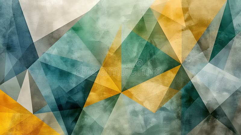 Fundal din hârtie absorbantă geometrică cu formă triunghiulară galbenă și ciană. model tridimensional colorat royalty free illustration