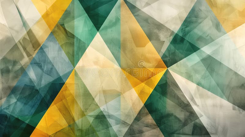 Fundal de hârtie absorbantă geometrică zgâriată cu forme și linii galbene verzi și triunghiulare cyane. tridimensional colorat vector illustration