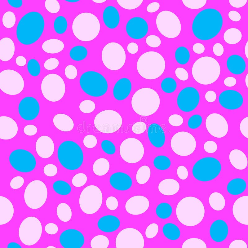 Abstract Geometric Seamless Pattern with Light Blue and White Ovals on