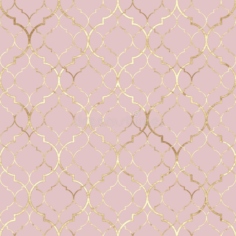 Abstract geometric seamless pattern. Oriental tiles. Vintage texture stock illustration