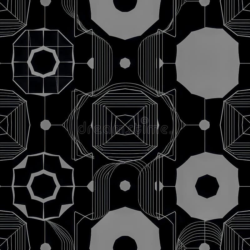 Abstract Geometric Seamless Vector Pattern Design with Hexagon Shapes for Wallpaper Web and Decoration stock illustration