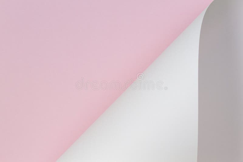 Abstract Geometric Shape Pastel Pink and White Color Paper Background