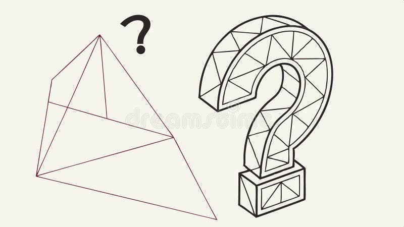 Abstract geometric shape and question mark vector design Generative AI vector illustration
