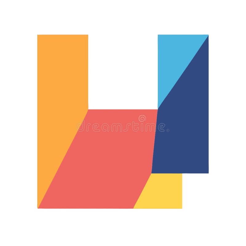 Abstract Geometric Shapes Colorful Logo Element Idea, vector design Generative AI royalty free illustration