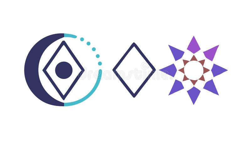 Abstract Geometric Shapes Design Elements, vector design Generative AI royalty free illustration