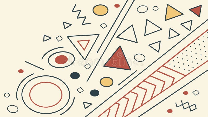 Abstract Geometric Shapes and Patterns, vector design Generative AI stock illustration