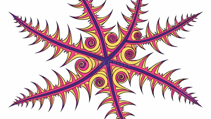 Abstract Geometric Snowflake. Winter Pattern Design, vector design Generative AI vector illustration