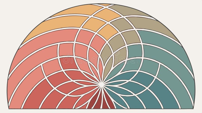 Abstract geometric spiral pattern design element vector design Generative AI royalty free illustration