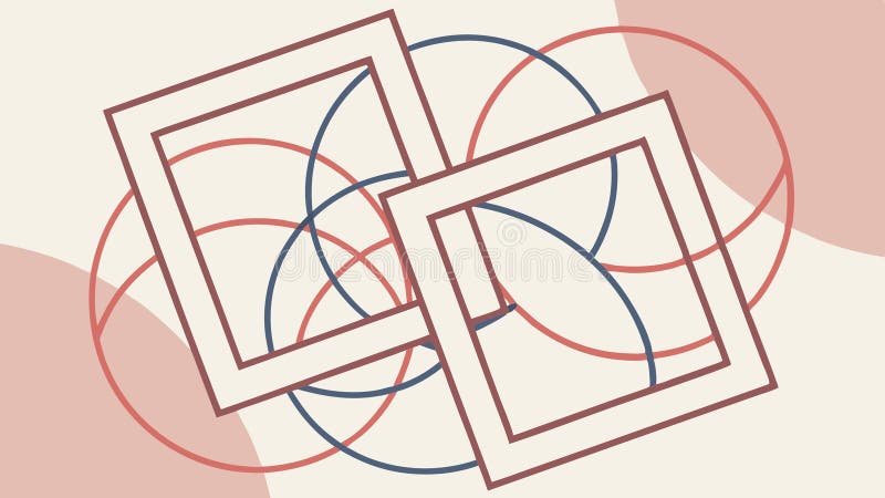 Abstract geometric square frame pattern, decorative vector design, vector design Generative AI vector illustration
