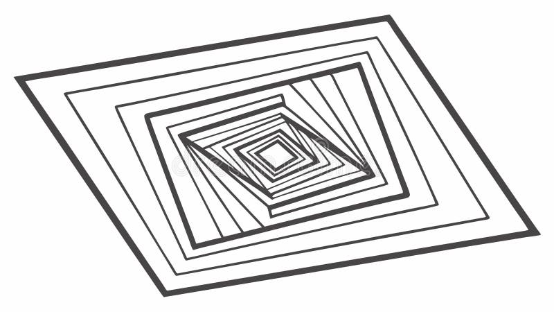 Abstract Geometric Square Illusion. Repeating pattern, vector design Generative AI stock illustration
