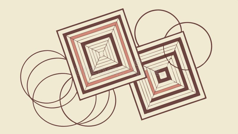 Abstract geometric square pattern, decorative design element vector design Generative AI royalty free illustration