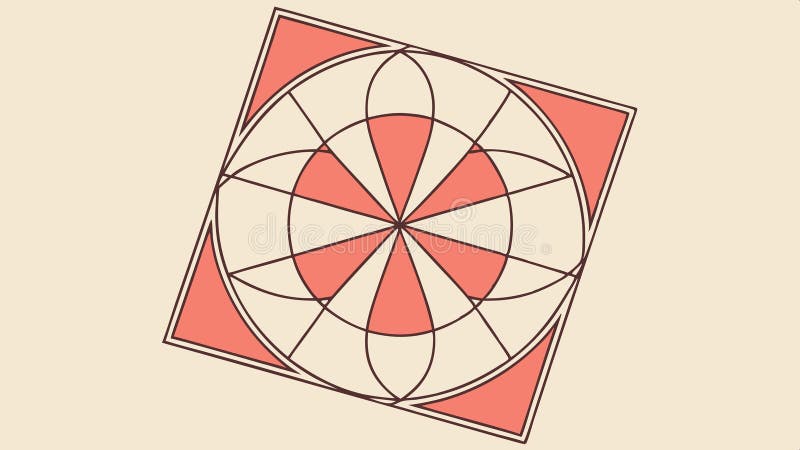 Abstract geometric square pattern design element vector design Generative AI vector illustration