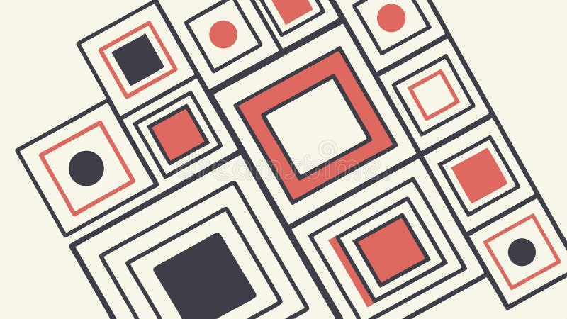 Abstract Geometric Square Pattern in Modern Style, vector design Generative AI vector illustration