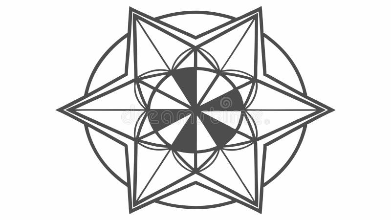 Abstract Geometric Star, Modern Art Element, vector design Generative AI vector illustration