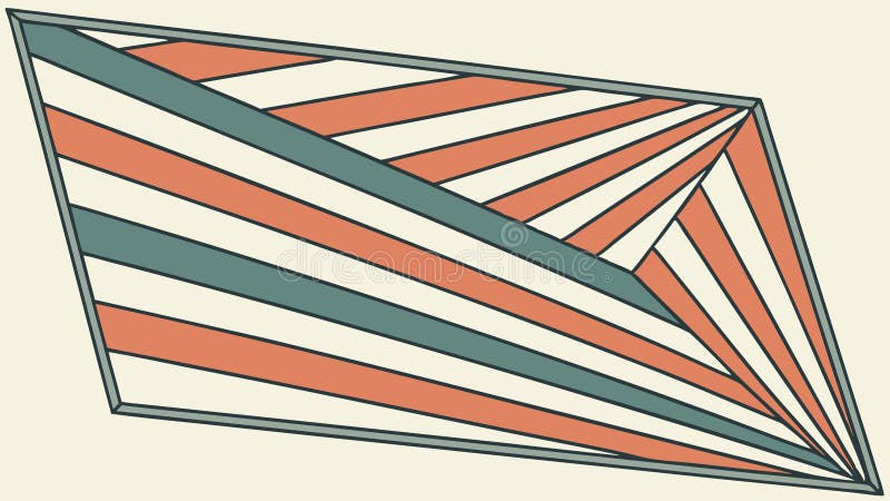 Abstract Geometric Striped Pattern, Modern Design, vector design Generative AI vector illustration