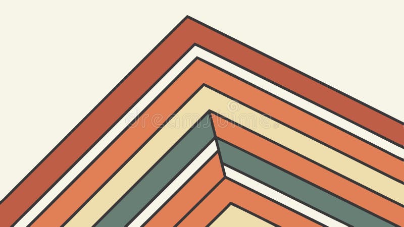 Abstract Geometric Stripes Vector Pattern, Retro Design, vector design Generative AI stock illustration