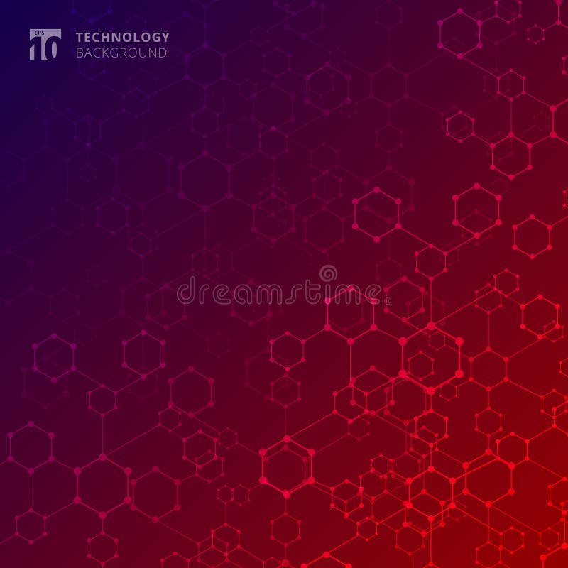 Abstract geometric technology hexagon with dots lines connection royalty free illustration Abstract geometric technology hexagon with dots lines connection royalty free illustration