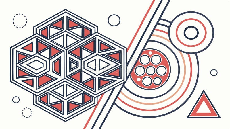 Abstract geometric tile, modern vector design Generative AI royalty free illustration