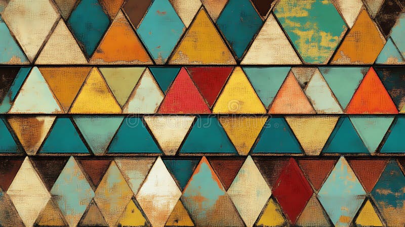 Abstract Geometric Triangle Pattern Design stock image