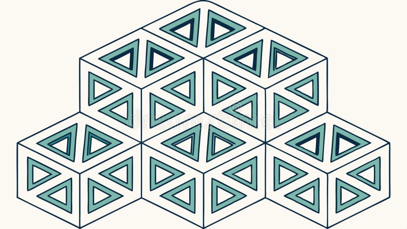 Abstract Geometric Triangle Pattern, Modern Design, vector design Generative AI royalty free illustration