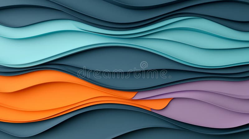 Abstract Geometric Waves in Soft Colors Creating a Modern Art Background royalty free illustration