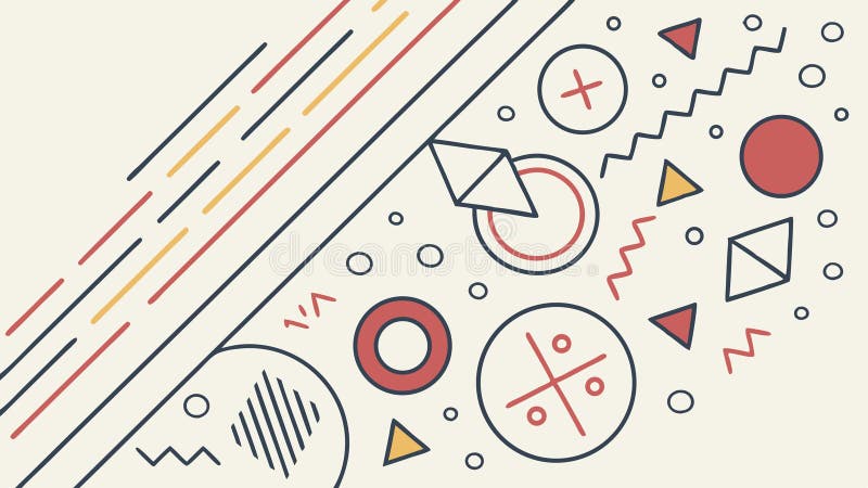 Abstract Geometric and Wavy Lines Pattern, vector design Generative AI vector illustration