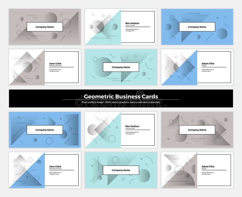 Abstract Geometry Business Cards 002