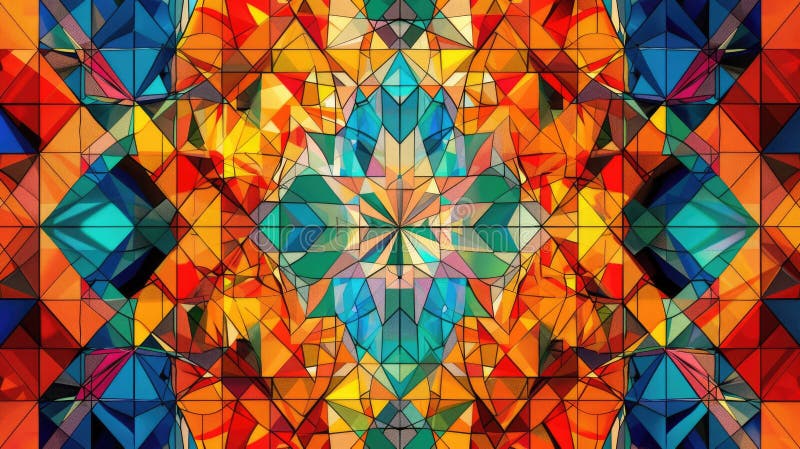 Abstract geometry colourful polygon shape repetitive pattern background. AIG51. royalty free stock image