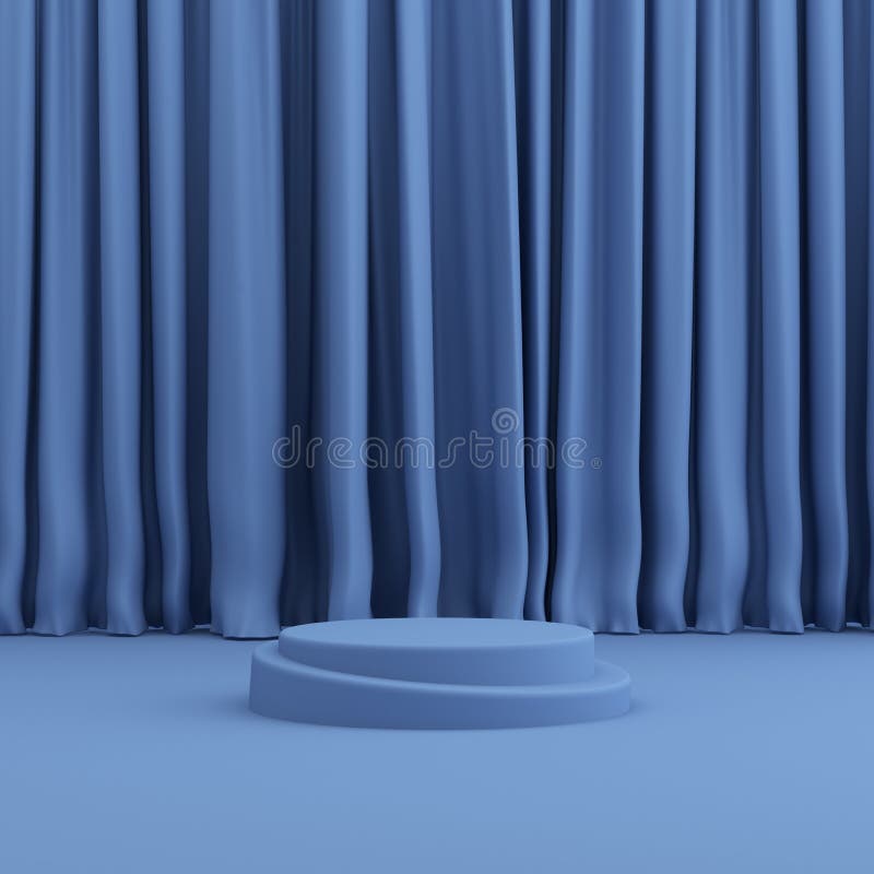 Abstract geometry mock up of podium in minimal style. 3D rendering
